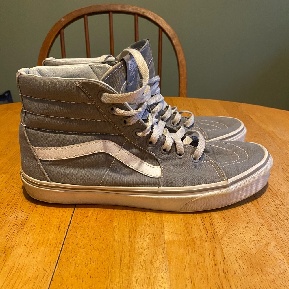 Vans Off The Wall High Top Sneakers Gray Sk8 Shoes Size Mens 9 Women’s 10.5